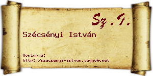 Szécsényi István névjegykártya