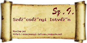 Szécsényi István névjegykártya