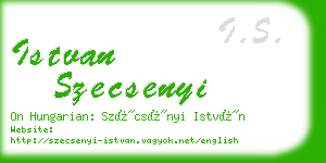 istvan szecsenyi business card
